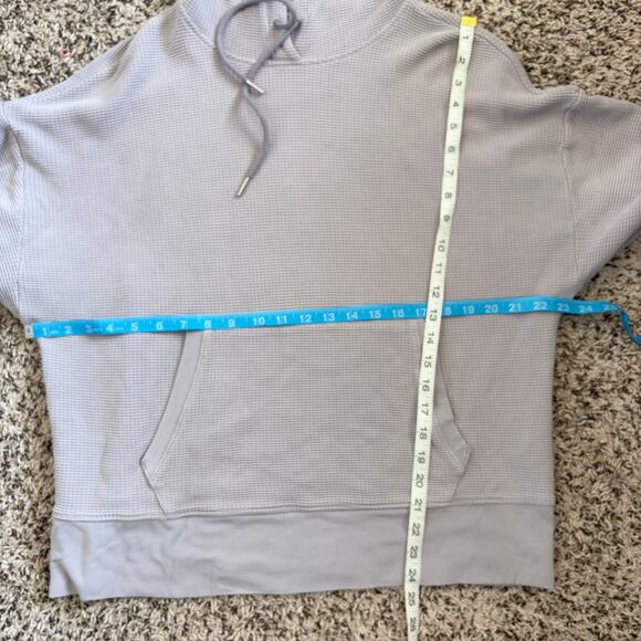 Athleta Balance Waffle Hoodie Gray XL Loungewear cozycore cabincore minimalist - Picture 8 of 11